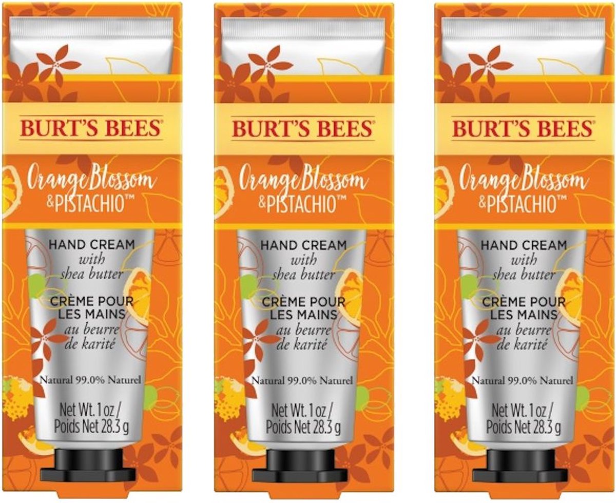 BURT'S BEES - Hand Cream Orange Blossom & Pistachio - 3 Pak