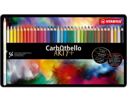 STABILO CarbOthello - Kalkpastel Kleurpotloden - Metalen Etui Met 36 Kleuren