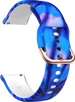 Strap-it Smartwatch bandje 20mm - siliconen bandje aurora print geschikt voor Polar Ignite / Ignite 2 / Ignite 3/ Unite / Pacer - Huawei Watch GT 2 42mm / GT 3 42mm / GT 3 Pro 43mm