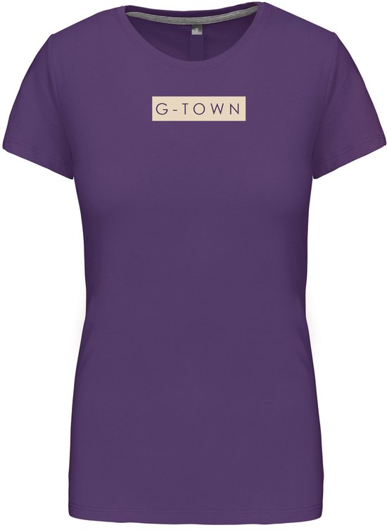 G-TOWN Dames T-shirt Met Tekst Opdruk