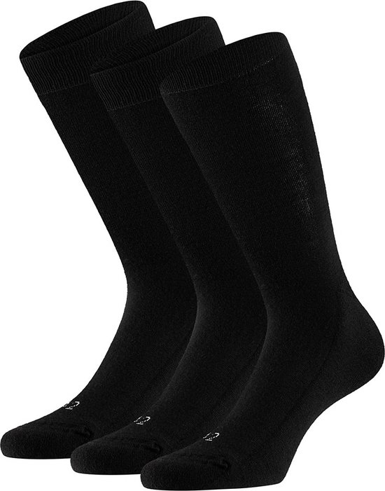 Apollo - Wollen sokken heren - Zwart - Maat 43/46 - Wollen sokken badstof - Merino wol - Naadloos