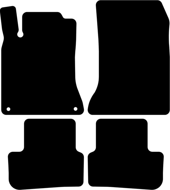 Tapis en caoutchouc Tapis de voiture Mercedes GLA - Année de construction : 04/2017 - 04/2020 - Ajustement d'origine - 4 pièces