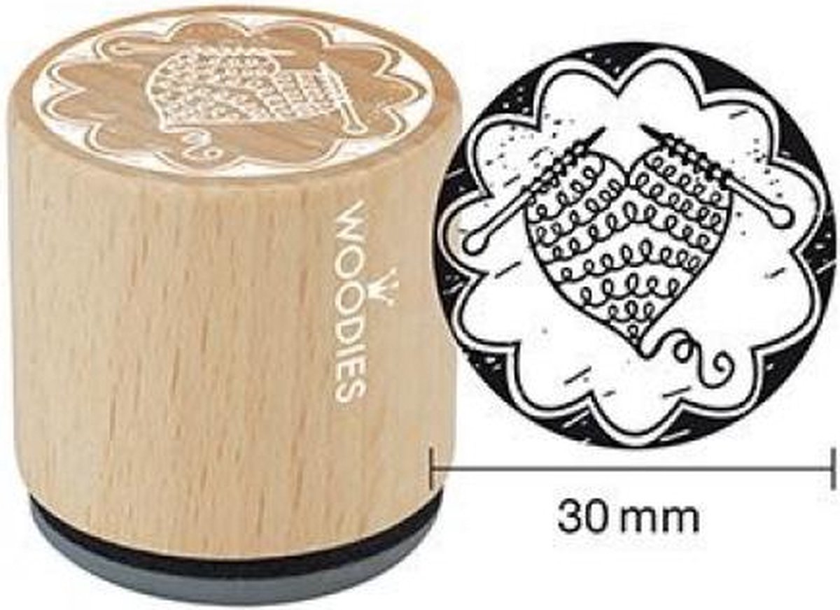 Heart Knitted Rubber Stamp (W26004) (DISCONTINUED)
