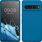 kwmobile telefoonhoesje geschikt voor Google Pixel 7 Pro - Hoesje met siliconen coating - Smartphone case in Caribisch blauw