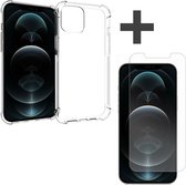 iMoshion Shockproof Hoesje Inclusief Screenprotector Gehard Glas Geschikt voor iPhone 12 Pro Max - Transparant