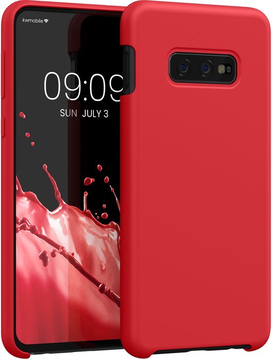 kwmobile telefoonhoesje geschikt voor Samsung Galaxy S10e - Hoesje met siliconen coating - Smartphone case in awesome pink
