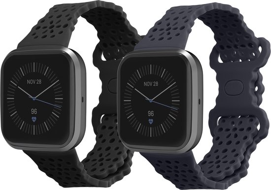 kwmobile Set 2x Custodia Smartwatch Compatibile con Fitbit Inspire 3 / Inspire 2 / Ace 3 Cover - Case Silicone Protezione Orologio Fitness trasparente/nero