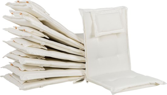 MAUI - Zitkussen set van 8 - Wit - 40 x 54 cm - Polyester