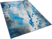 BOZAT - Laagpolig vloerkleed - Blauw - 140 x 200 cm - Polyester
