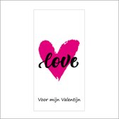 Bloemenkaartjes Valentijn - Cadeaukaartjes - 20stuks - 7x7cm - Met Boorgaatje - Roze - Bloemkaartje - Mini Kaartjes