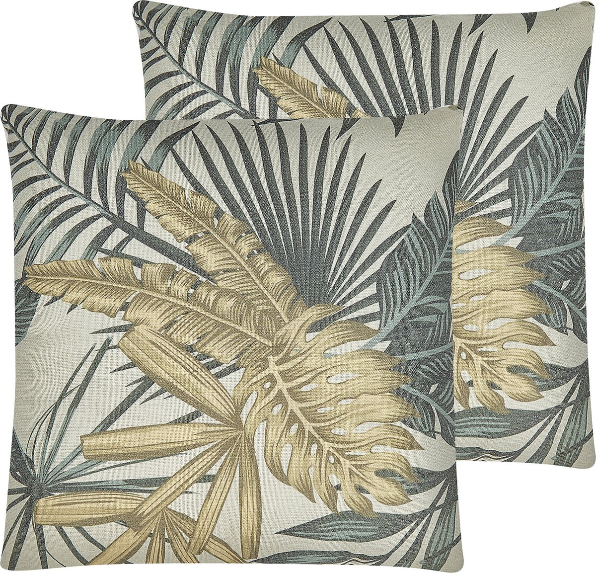 Beliani TAGETES - Sierkussen set van 2 - Multicolor - 45 x 45 cm - Polyester Meerkleurig