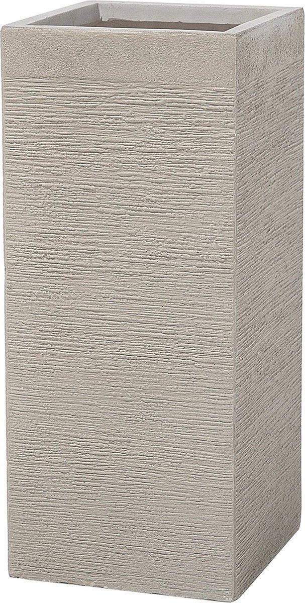DION - Plantenbak - Lichtbeige - 26 cm - Klei-vezelmengsel