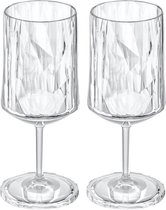 Wijnglas, 0.3 L, Set van 2, Organic, Transparant - Koziol | Club No. 4