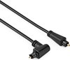 Optische kabel - Haaks - Enkel afgeschermd - 1 meter - Zwart - Allteq