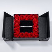 Swarovski Tennisarmband 18 cm - Giftbox vrouwen – Valentijn – Moederdag cadeau - Geschenkset vrouwen - Cadeau voor vrouw - Verjaardagscadeau - Valentijnsdag - Cadeautje - Geschenk - Verjaardag Cadeau vrouw - cadeau - kerst cadeau