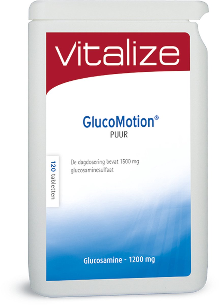 Goedkoopste Vitalize GlucoMotion Puur 120 tabletten | Een belangrijke bouwsteen voor het menselijk lichaam - Dagdosering 1200 mg Glucosamine elementair