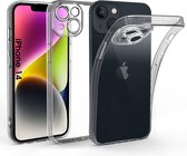 Hoesje Geschikt voor iPhone 14 met Extra Camera Bescherming Doorzichtig Shockproof backcover – Transparant