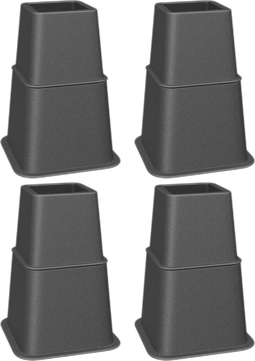 Houten Bedverhogers 4 Stuks Vierkante Meubelverhogers Zware Tafelliften Massief Houten Meubelpoten, Voegt 5-20 cm Hoogte Toe (A 5.5cm-Increase Height 20cm
