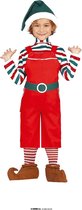 Guirma - Kerst & Oud & Nieuw Kostuum - Superschattige Elf Kind - Jongen - Rood, Groen - 7 - 9 jaar - Kerst - Verkleedkleding