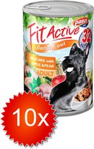 Fit Active - Nourriture pour chiens en conserve - Alimentation humide humide - Adulte - Mélange de viande - 10 x 415g