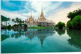 WallClassics - Acrylglas - Boeddhisitsche Tempel - Thailand - 90x60 cm Foto op Acrylglas (Met Ophangsysteem)