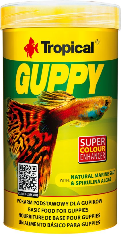 TROPICAL Guppy - nourriture pour poissons d'aquarium - 250 ml/50 g