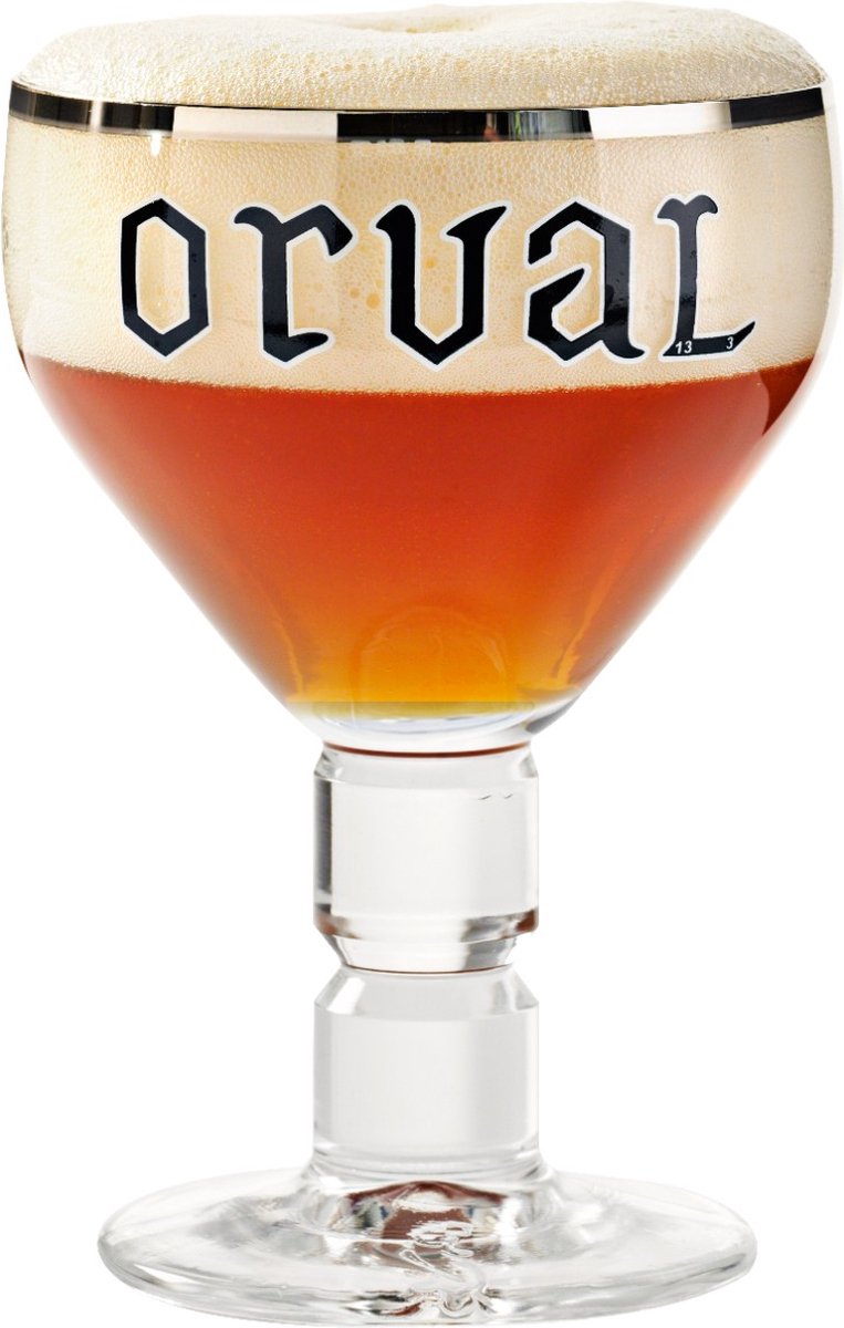 Trappist Orval Glas - 33cl - Origineel glas van de brouwerij - Glas op voet - Nieuw