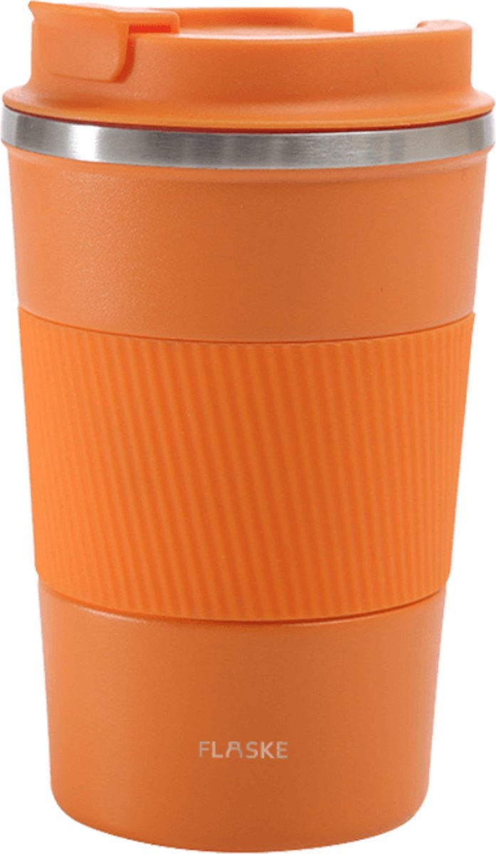 FLASKE Koffiebeker Coffee Cup - Sunrise - 380ml - RVS Koffiebeker to Go van 380ML
