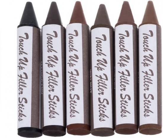 Set de Marker - Marqueurs de réparation de meubles - 6 marqueurs - 6 crayons - Marqueur de bois - Marqueur de meubles