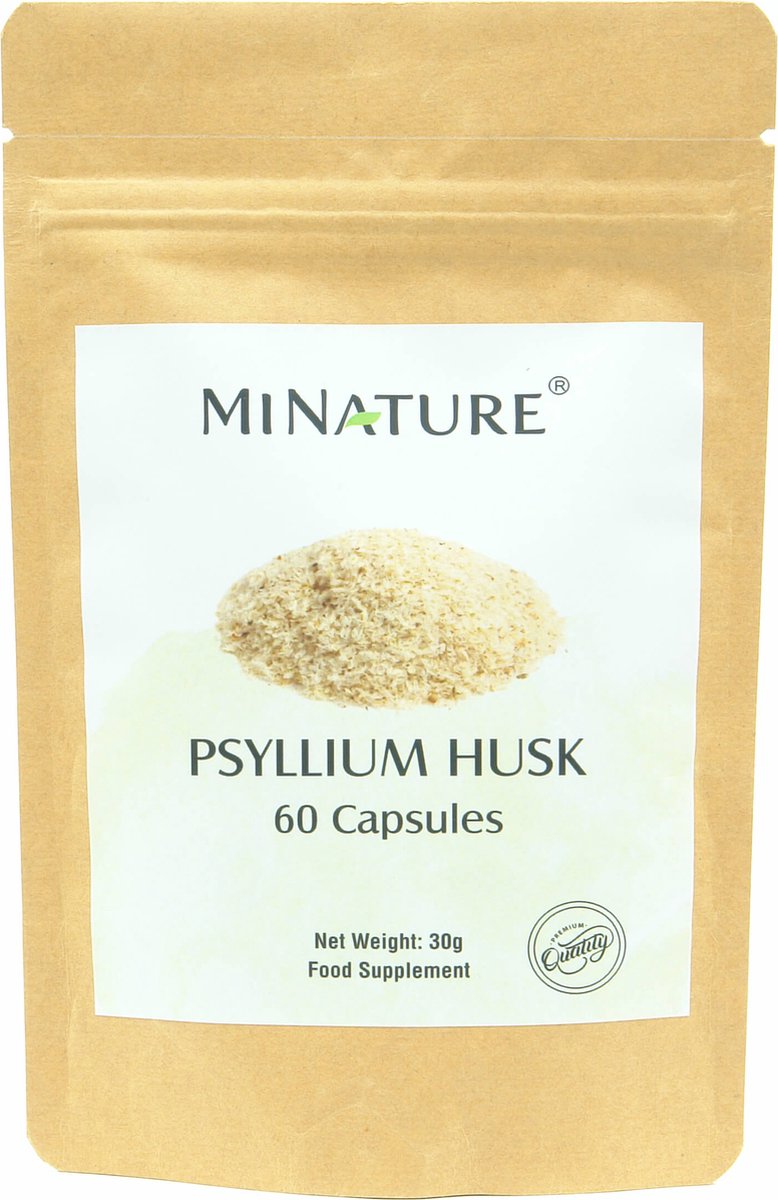 Goedkoopste Psyllium Capsules 60 stuks - 450mg Poeder van Psylliumvezels per Vega Capsule - Psyllium Husk - Plantago Ovata - 100 Plantaardig