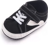 Baby schoentjes - babysneakers van Completebabyuitzet - klittenband met veter - Schoenmaat 18-19 – 0-6 maanden (11cm) - Zwart