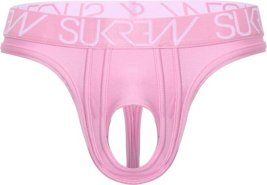 Sukrew U-Style Classic String Soft Pink - Maat M - Erotisch Heren Ondergoed - Sexy Herenstring - Pearl Collectie