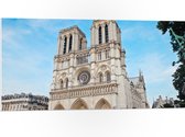 WallClassics - PVC Schuimplaat- Notre-Dame Kathedraal - Parijs - 100x50 cm Foto op PVC Schuimplaat