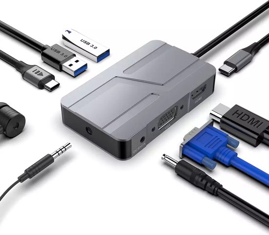 Stations d'accueil USB C, Hub USB C Adaptateur Multiport 14 en 1