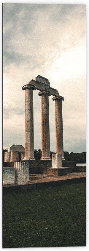 WallClassics - Dibond - Monument aan het Water - 40x120 cm Foto op Aluminium (Wanddecoratie van metaal)