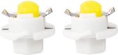 Lampe de voiture B8.4d 2 pièces blanc | Eclairage tableau de bord LED - horloges - interrupteurs | 12V DC