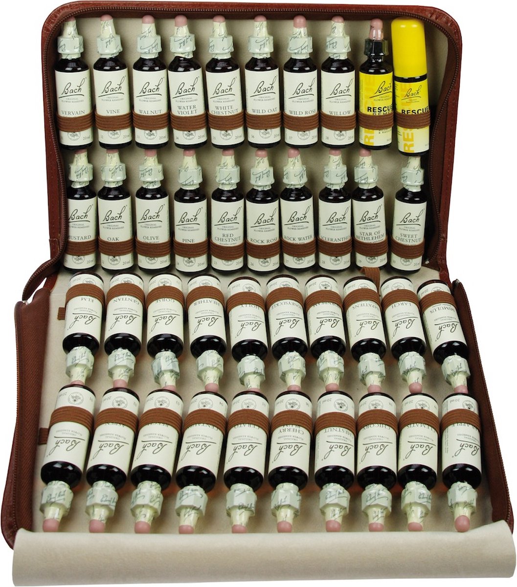 Goedkoopste Bach Bloesemremedies set 20ml leder met inhoud 1 Set