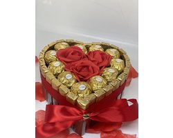 Chocolade Hart Geschenk - Giftpack - Valentijn cadeau - Ferrero Rocher Valentijn Cadeau - Valentijnsdag Geschenk - Liefde - Moederdag - Vaderdag - Verjaardag