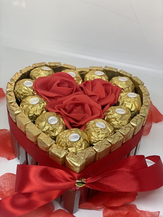 Cadeau Coeur Chocolat - Coffret Cadeau - Cadeau Saint Valentin - Cadeau  Saint Valentin | bol