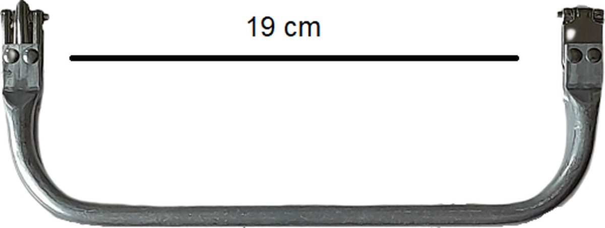 Aluminiumframe voor tas- Zilver- 19x8 cm - haken - macramé - breien - DIY tas
