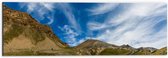 Dibond - Sluier Bewoling boven Groene Bergen - 60x20 cm Foto op Aluminium (Wanddecoratie van metaal)