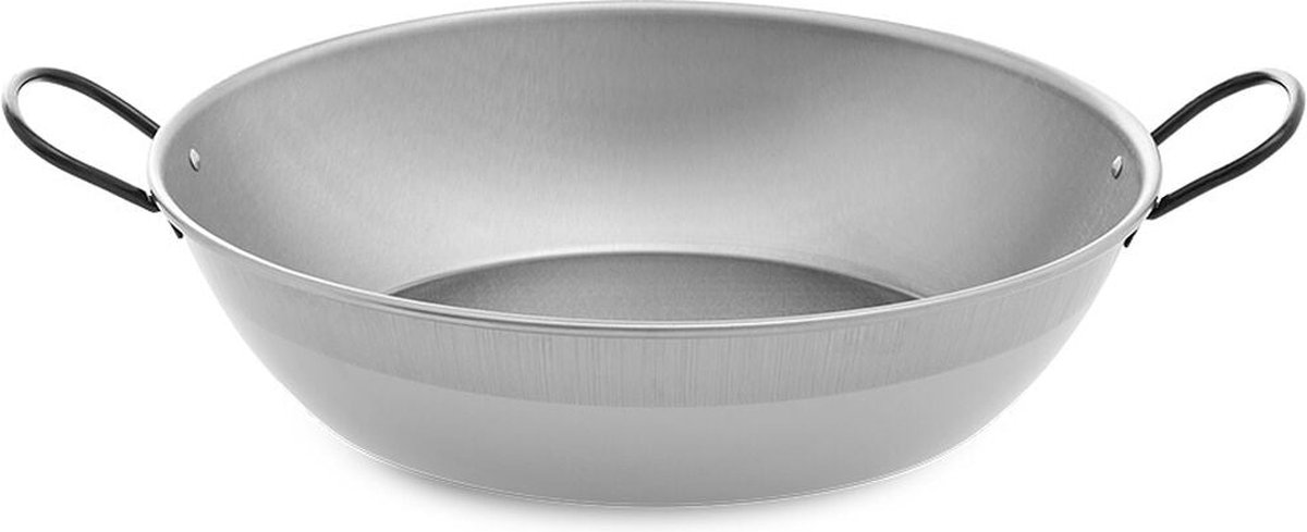 Diepe Pan met Handvat Vaello Gepolijst Staal (Ø 34 cm)