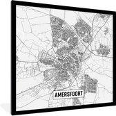 Fotolijst incl. Poster - Stadskaart Amersfoort - 40x40 cm - Posterlijst - Plattegrond