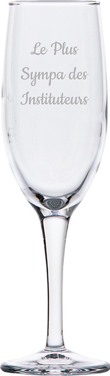Champagneglas gegraveerd - 16,5cl - Le Plus Sympa des Instituteurs