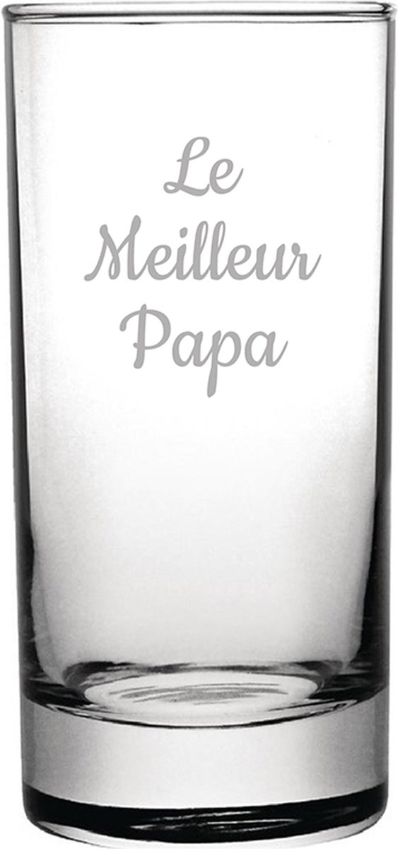 Longdrinkglas gegraveerd - 28,5cl - Le Meilleur Papa