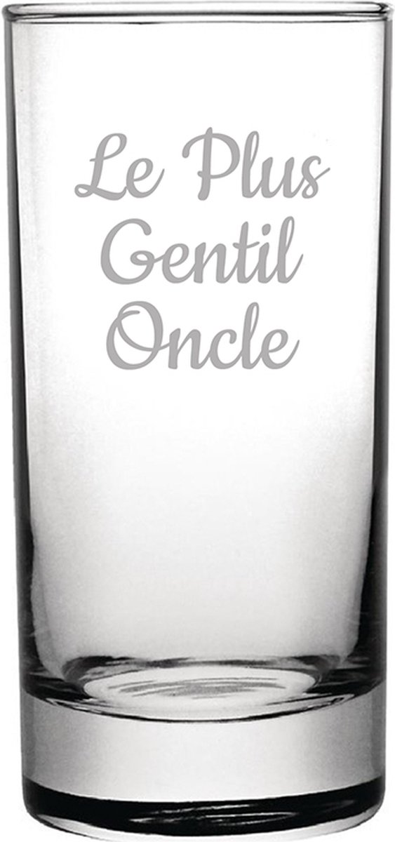 Longdrinkglas gegraveerd - 28,5cl - Le Plus Gentil Oncle