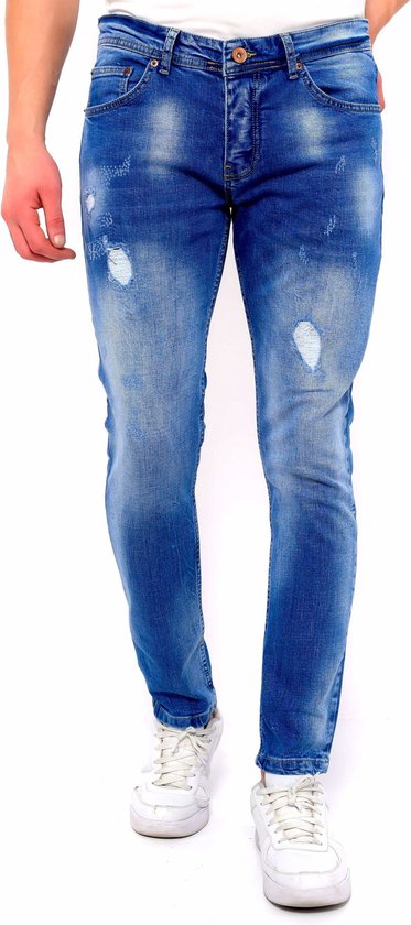 Gescheurde Broek Heren Slim Fit -DC-039- Blauw