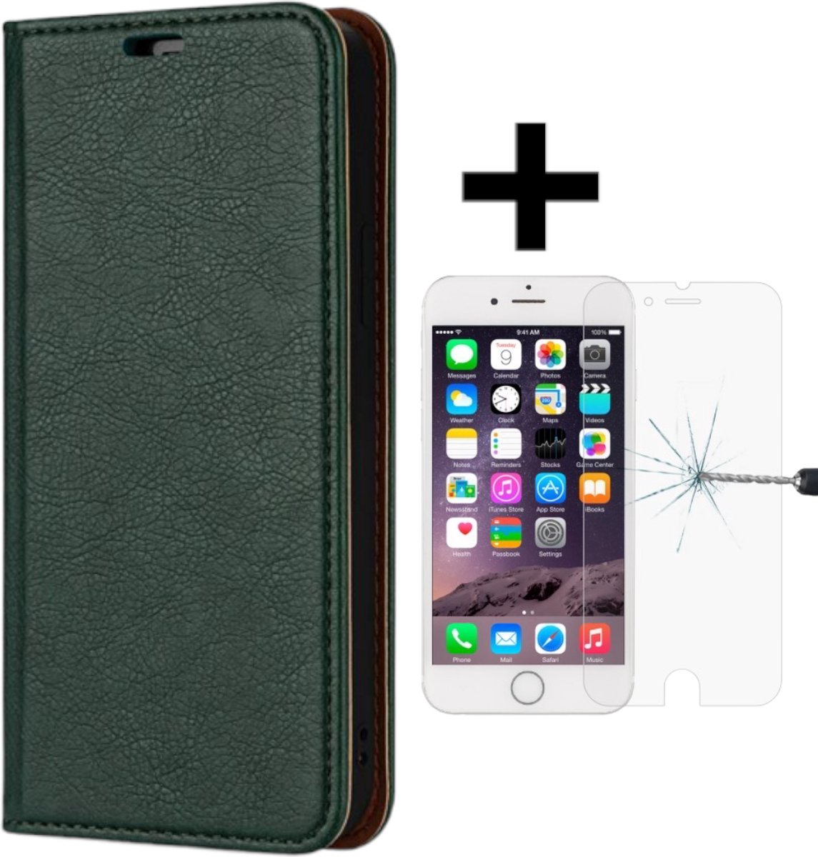 Rico Vitello Magnetische Wallet case Geschikt voor Apple iPhone 7/8 Plus Groen
