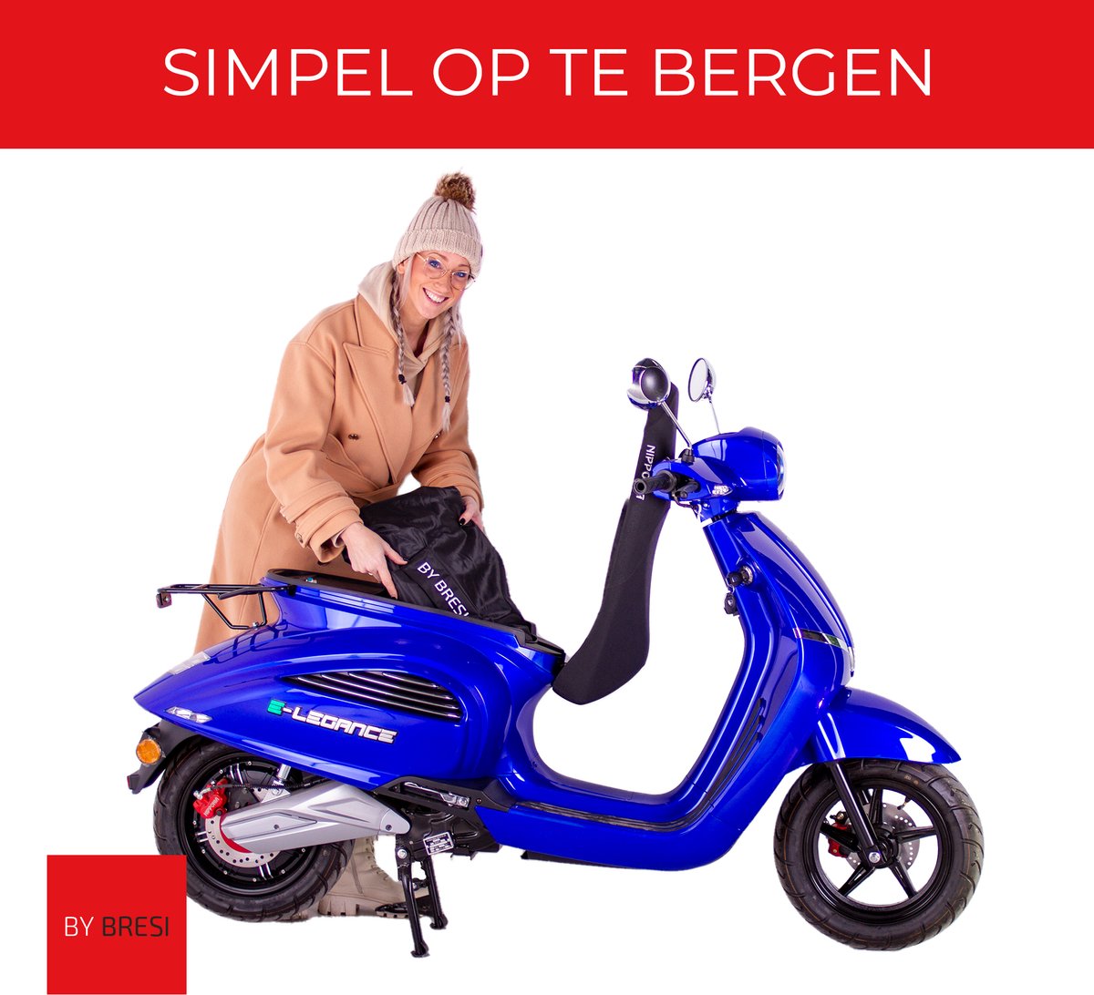By Bresi - Beenkleed Scooter Universeel met gratis handschoenen - 14 - Beenkleed - Schootskleed - Brommerkleed - Scooter Beenkleed - Fleece deken -Scooter Deken - Waterdicht - Winddicht - Deken - Hoes - Beenwarmer - Beenhoes scooter – foto 2