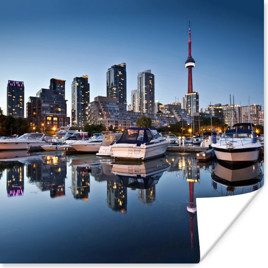 Poster De gebouwen van Toronto weerspiegelen in het water - 30x30 cm